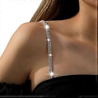 Pearls Rhinestones Bras Strap Adjustable Invisible Shoulder Straps Nonskid Lingerie Accessories for Women Tops Dress Multicolor