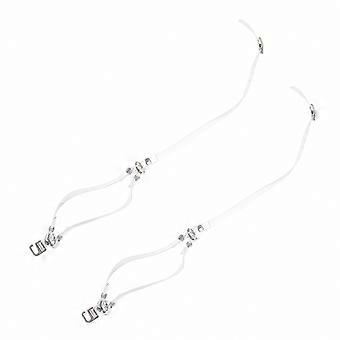 White Elastic Shoe Straps 2 Pairs for Women Daily Wear Decorative Functionality