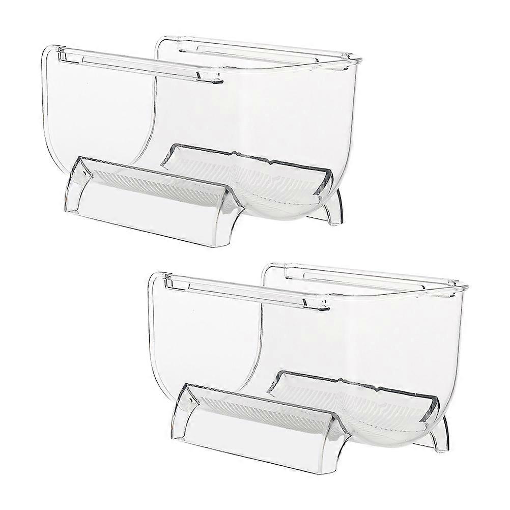 Stackable Racks for Storage Use 2Pcs Transparent Holder