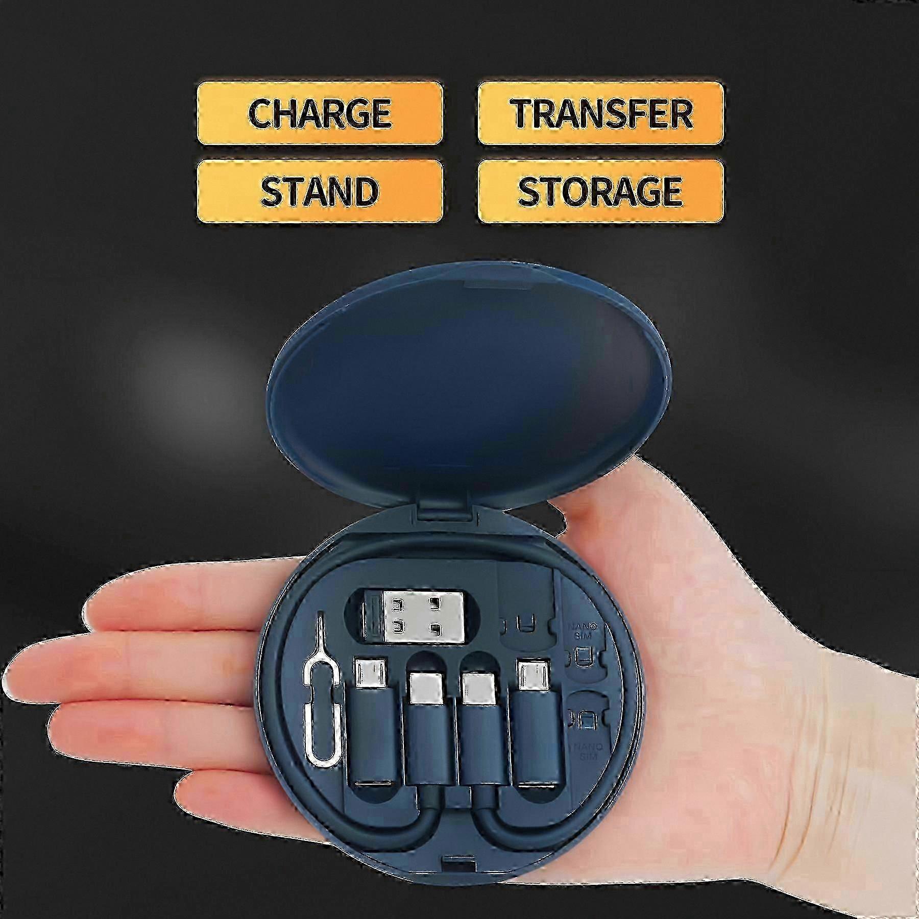 Multi USB Charging Adapter Cable Kit, USB C Conversion Set with Data Transfer, Card Storage, and Tray Eject Pin