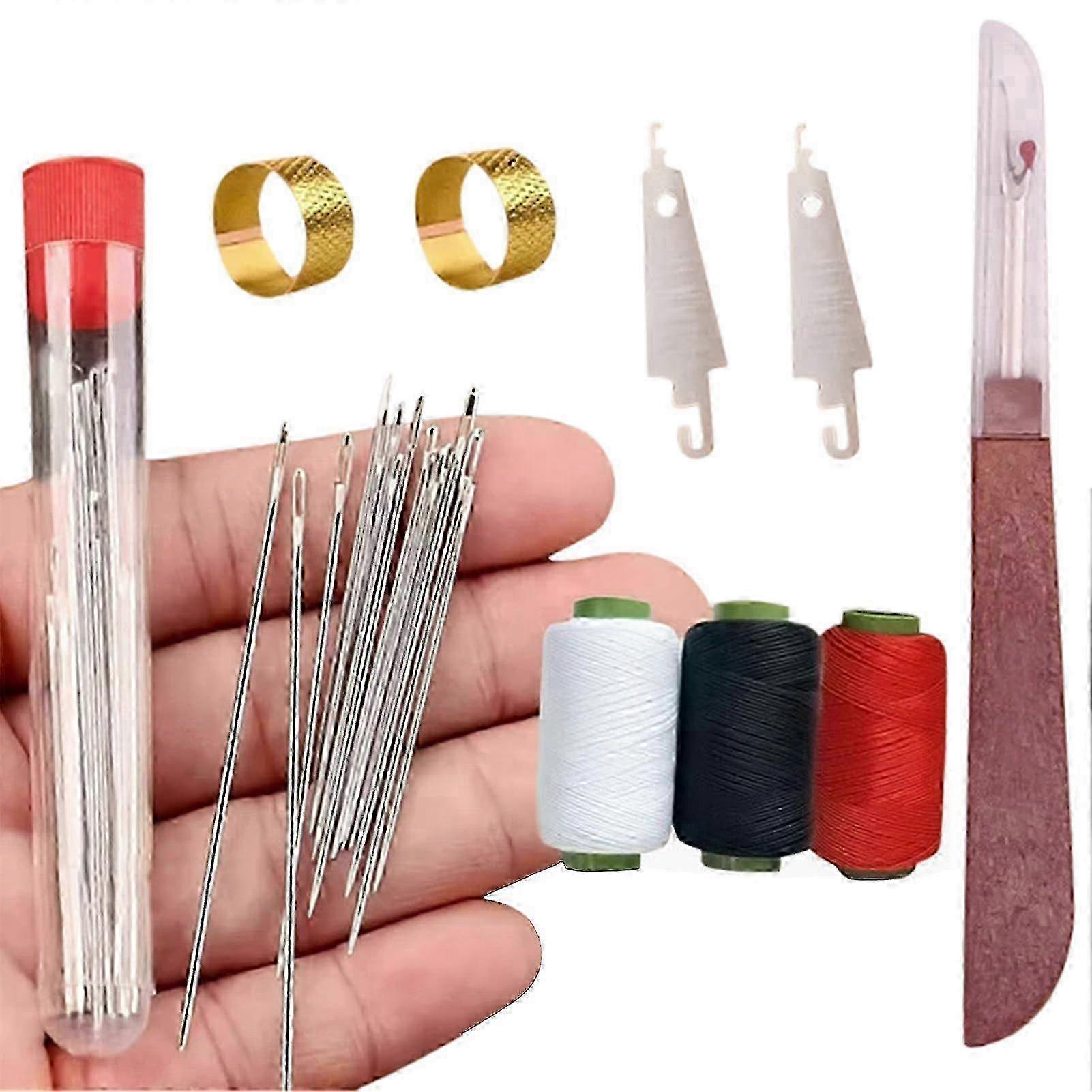 37PCS Oval-Eyed Needles Sharp Sewing Tool Set Precise Needles Threading kit