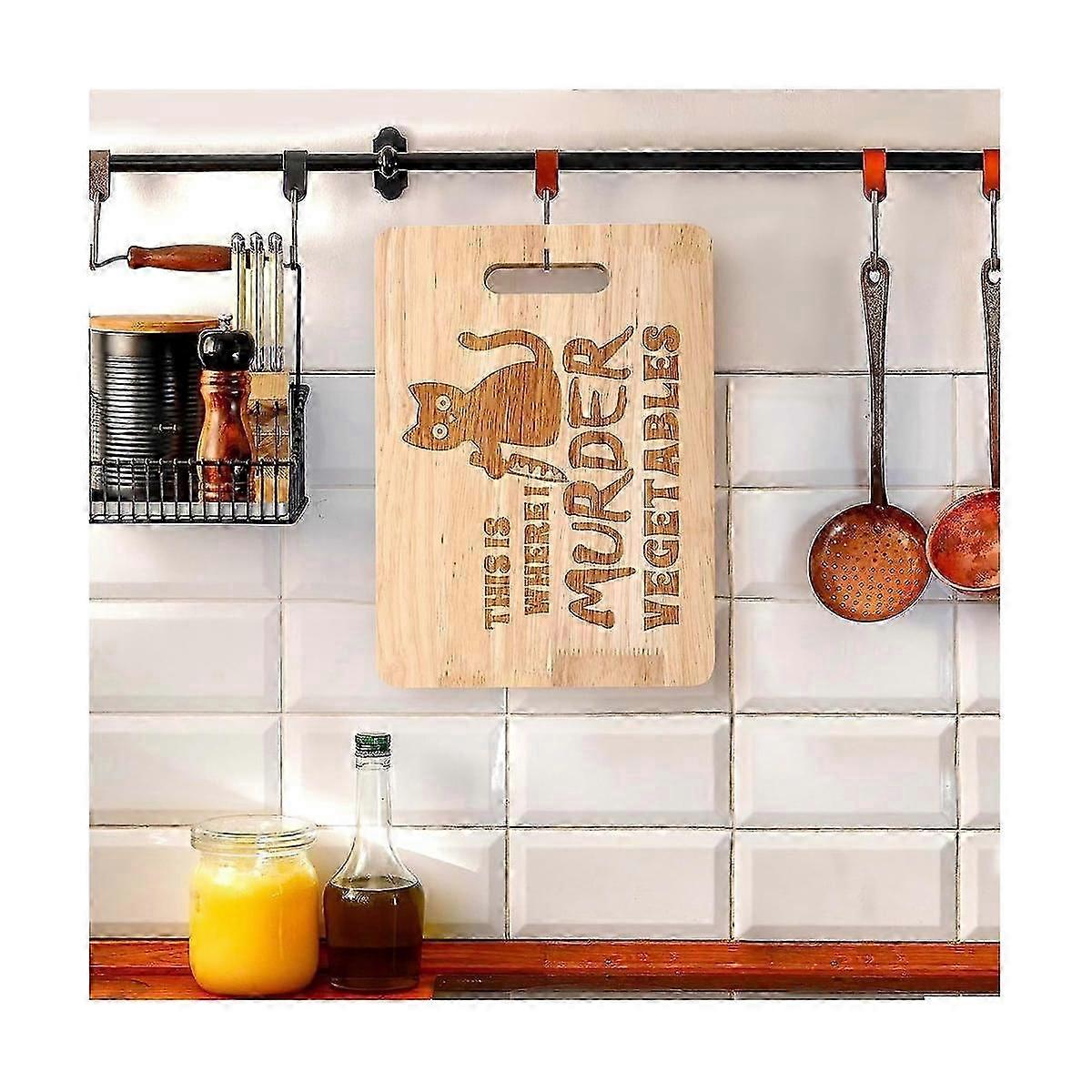 Funny engraved cutting board for vegetables and dethawing