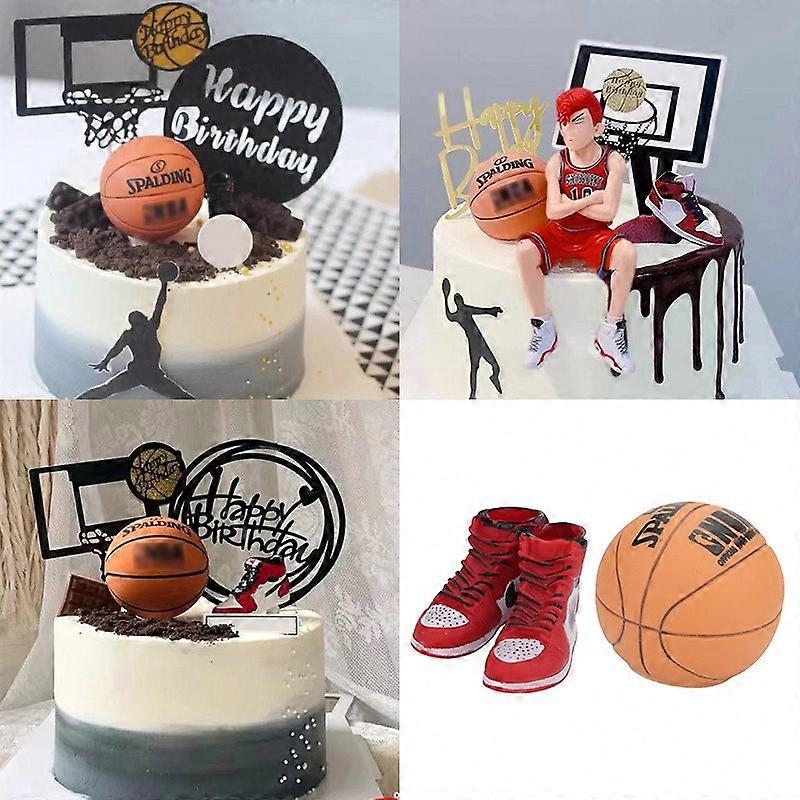 Birthday Cake Decorations with Basketball Theme