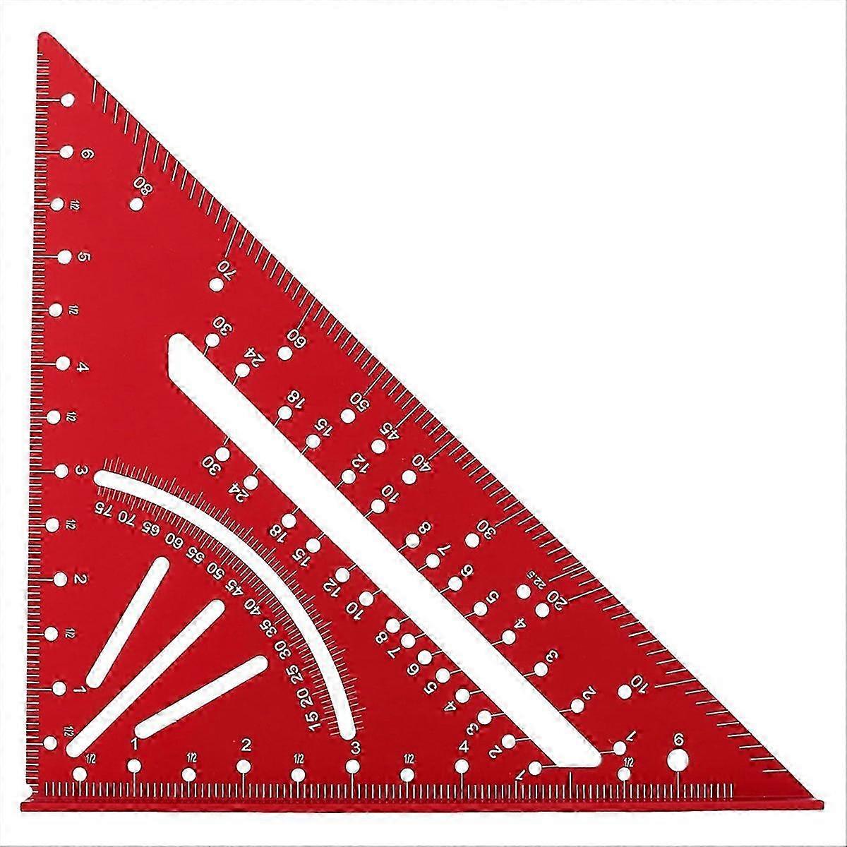 Carpenter Square,7inch T Square Multi-Purpose Carpenter Tools, Red