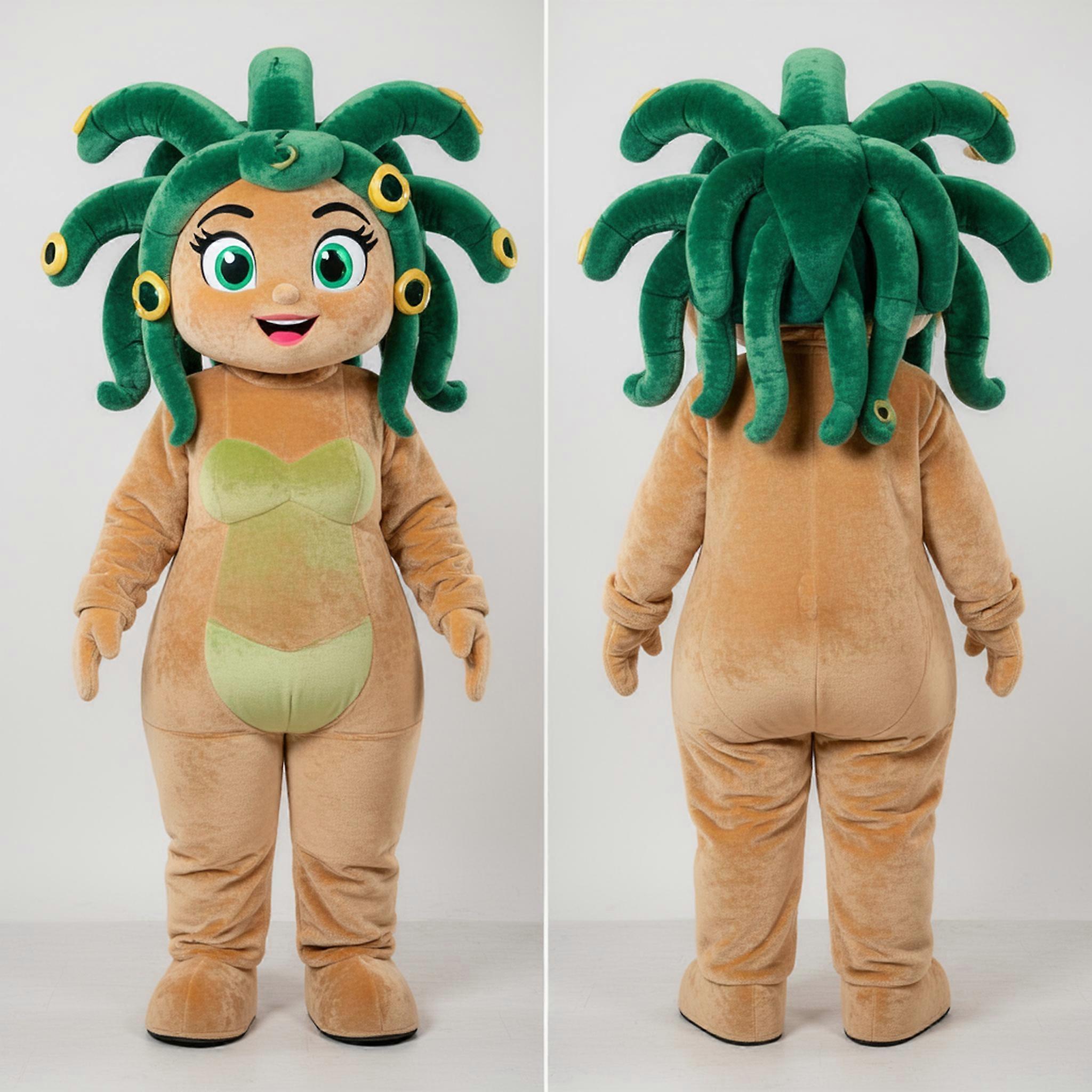 MASTICOT Tan Serpentine Medusa Mascot