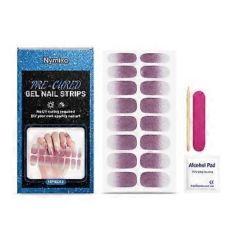 Nymixa Colorful Soft Gel Nail Sticker Set - No Light Needed, Easy To Apply And Remove, Stylish Set