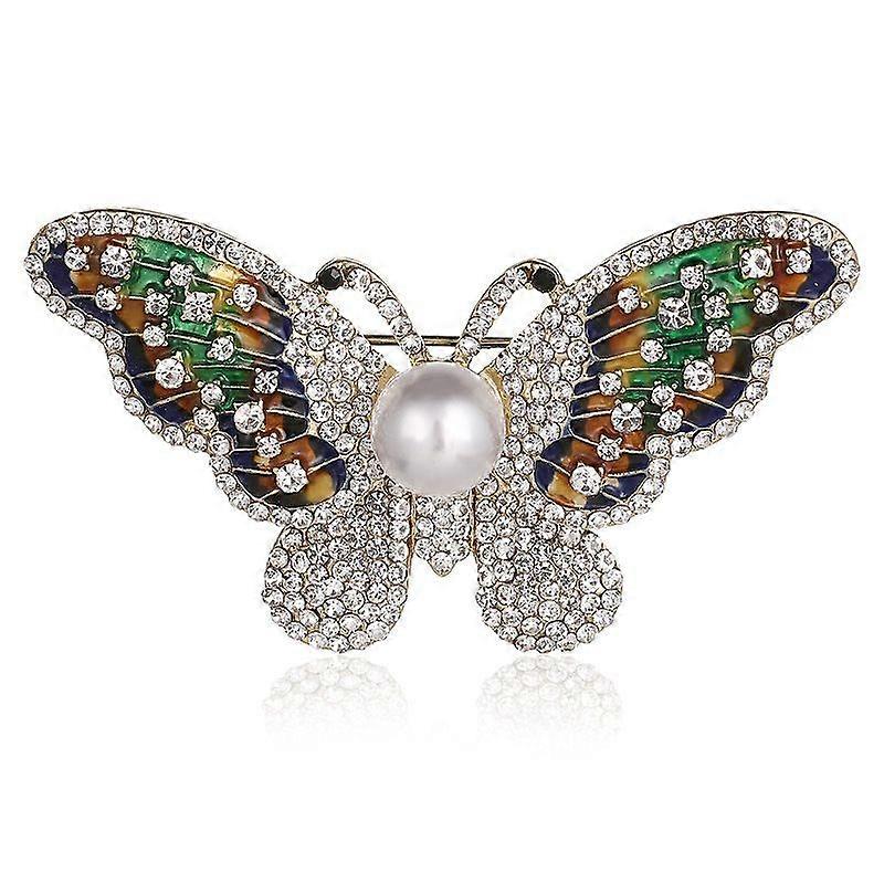 Diamond butterfly brooch