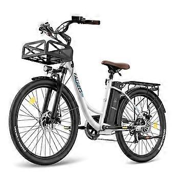 Fafrees F26 Lasting ebike 26 cali, 36V 20.3Ah, 250W 25km/h, Miejski rower elektryczny Zasięg 80-200 km, Obciążenie 120kg biały