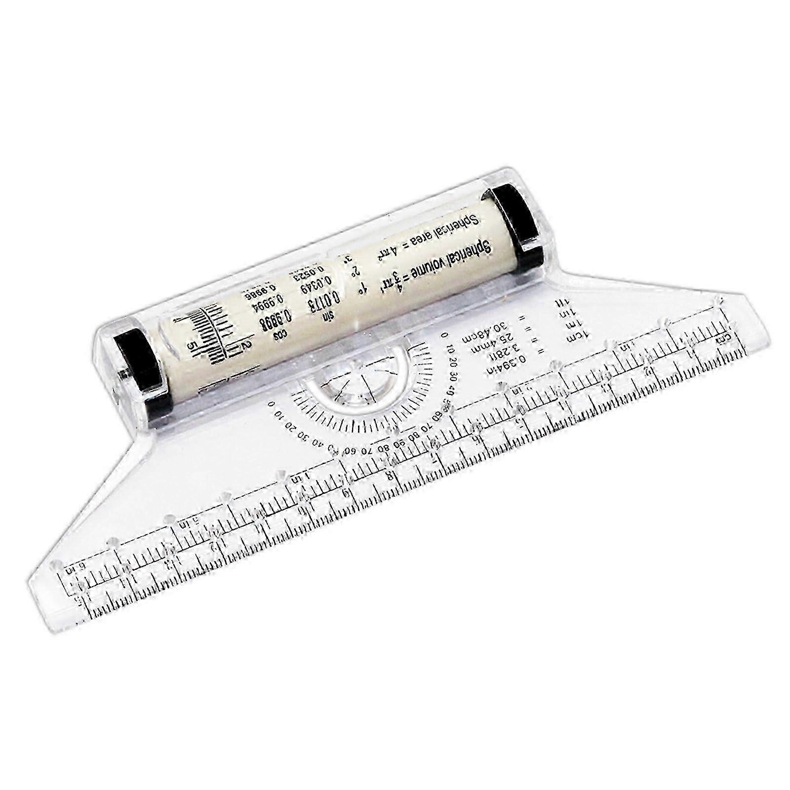 Measuring Rolling Ruler 15 cm Plastic for Drawing Parallel Lines School Office