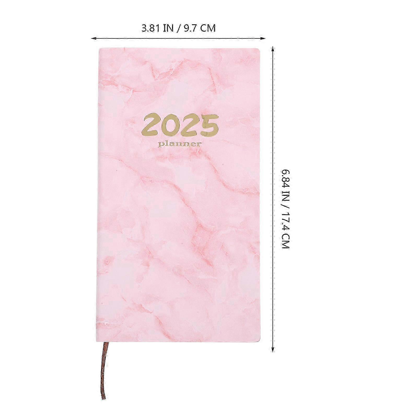 Pink PU Daily Planner Notepad