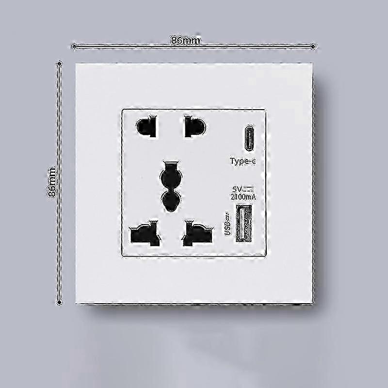 Fast-Charge USB-C Wall Socket 86mm