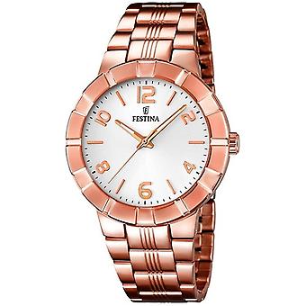 Festina Mademoiselle Quartz Analog Women's Watch with Stainless Steel Bracelet Gold Plated F16714/1