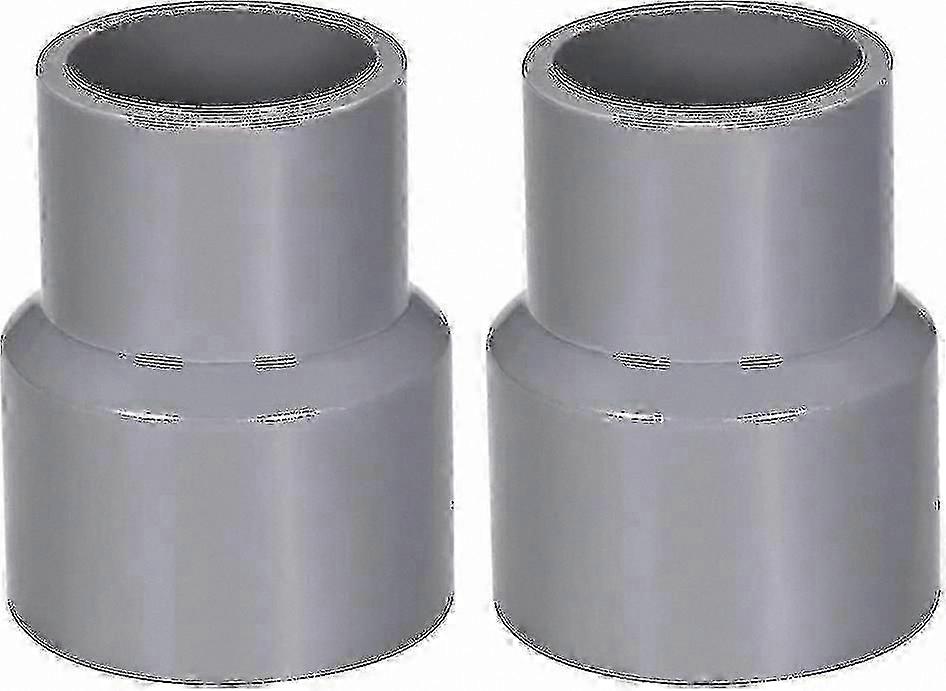 gray PVC Pipe Reducer Coupling Hub Fitting, 40mm x 32mm, DWV, 2 Pack_HP