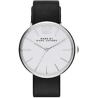Marc door Marc Jacobs Peggy Quartz analoge vrouw horloge met Cowskin armband MBM1365
