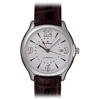 Edox les bémonts Swiss Automatic Analog Man Watch with Crocodile Skin Bracelet 93001-3-AIR