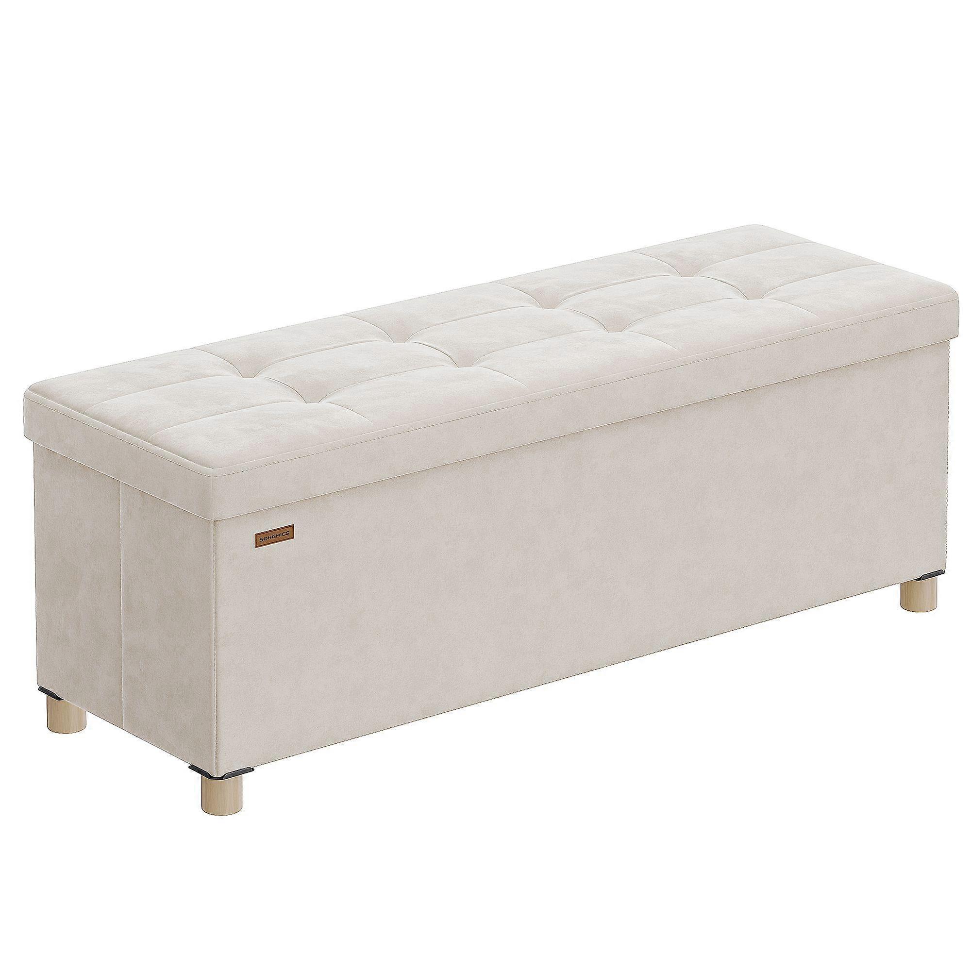 Storage Ottoman Bench, Folding Storage Chest, 15 x 43.3 x