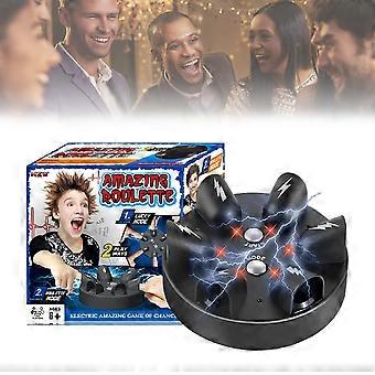 Shock Roulette Party Game for Adults, Electric Lie Detector Toy with Finger Shock Challenge, Fun Polygraph Game for 26 Players (1PCS)