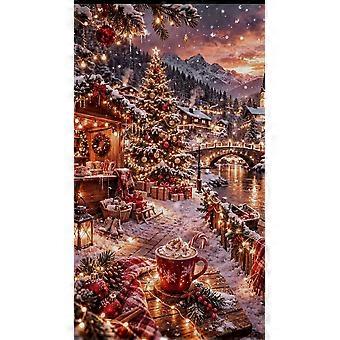 Riverside Christmas snow scene Immersive Stress-Relieving Puzzle SX-340