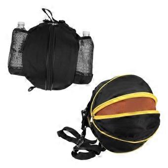Basketballtasche Oxford Tuch verschleißfest 1 Schulterballtasche mit Netztasche für Outdoor-Sport Schwarz