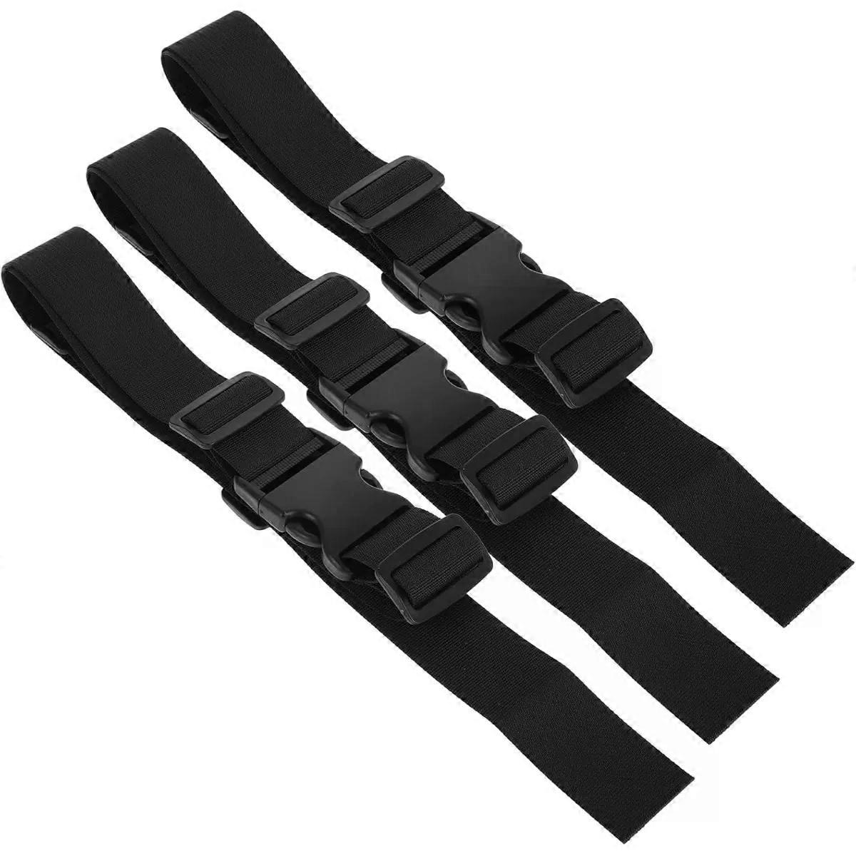 3pcs High Chair Harness Replacement Black Polyester Adjustable Strap