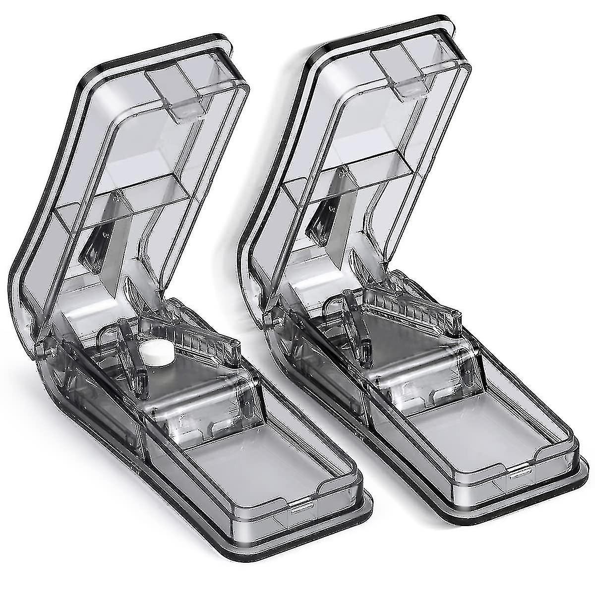 Pill 2pcs Splitter With Blade Cut In Quarter For Tab