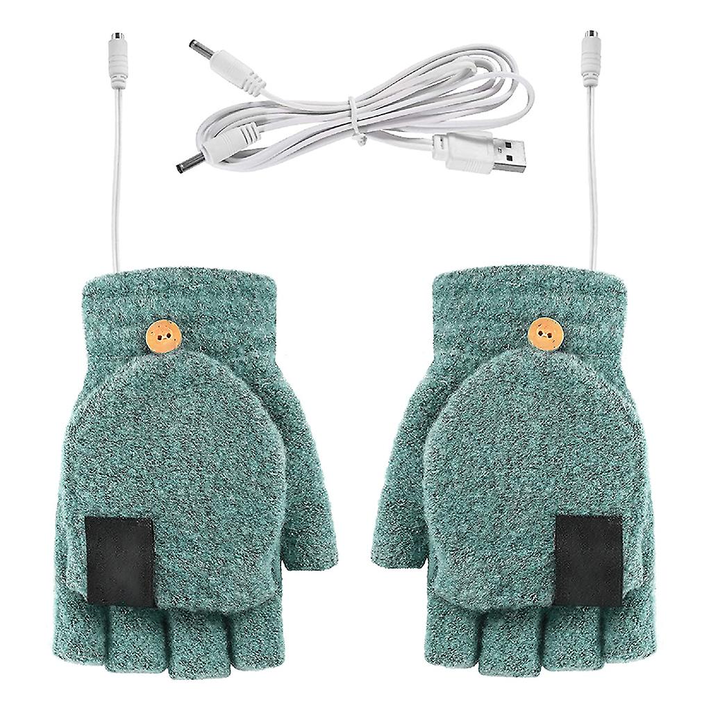 Elektrisk Oppvarming Strikkede Hansker USB Lading Kaldtette Hansker Unisex Vinter