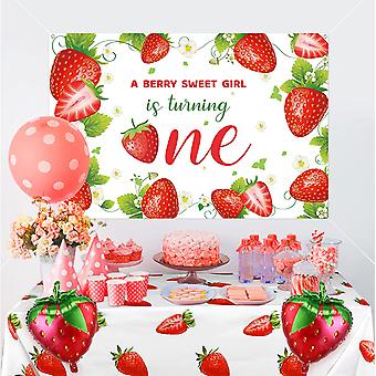 Happy Birthday Banner Erdbeer-Design – Wimpelkette Für Mottoparty