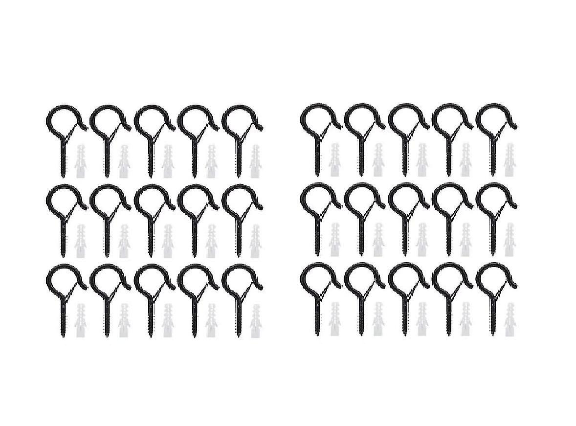 Screw Hooks Hook Metal Screw Hooks Set Of 30 Safety Buckle Hooks With Screws For New Year Party Led Lights Party @bugu