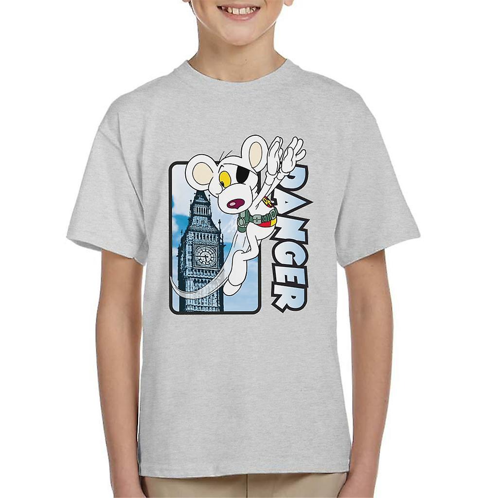 Danger Mouse Flying Past Big Ben Kid's T-Shirt