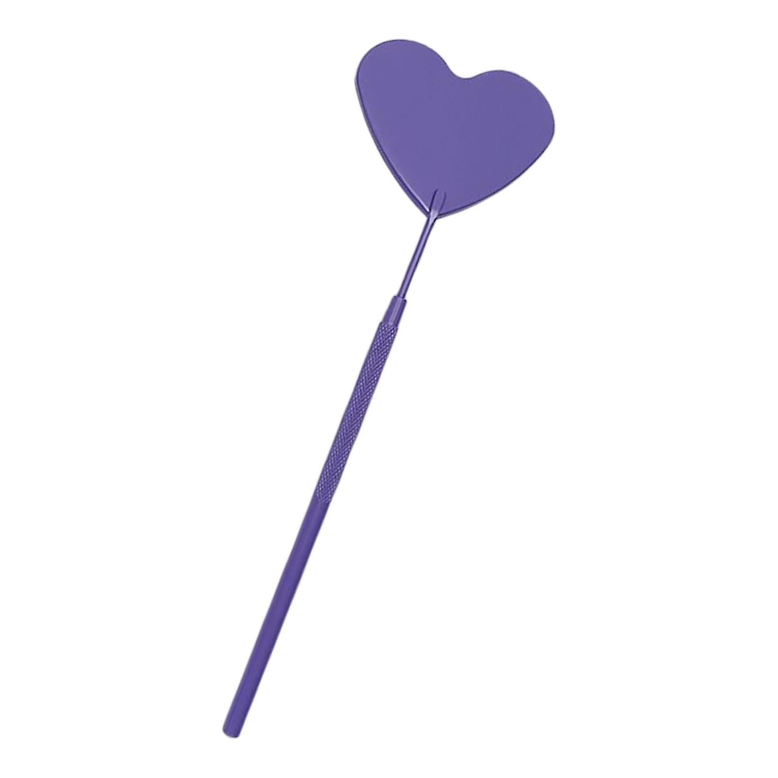 Hjerte Design Øyenvippe Speil Profesjonell Mini For Å Observere Små Detaljer Lilla