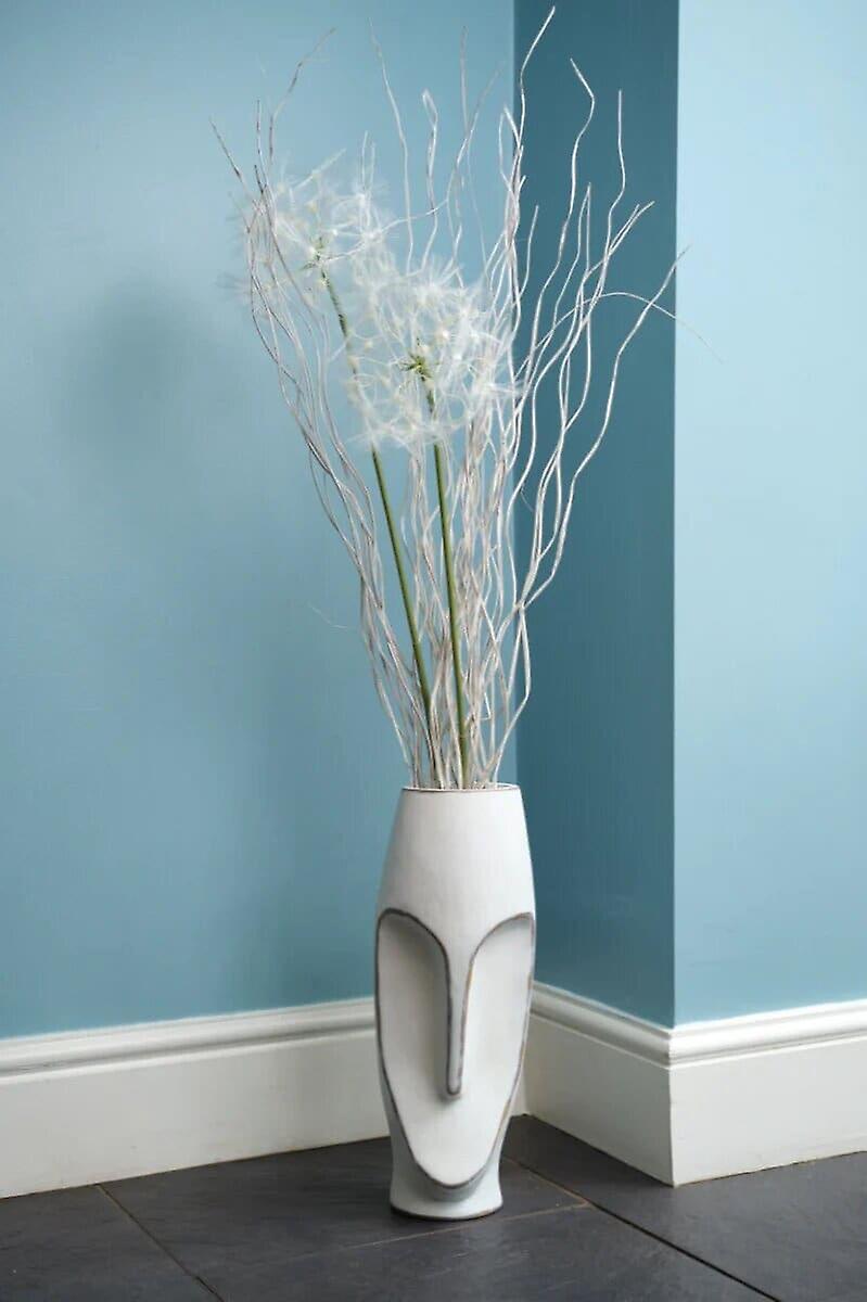 White Faced Vase Decor By Allianceinteriorsltd