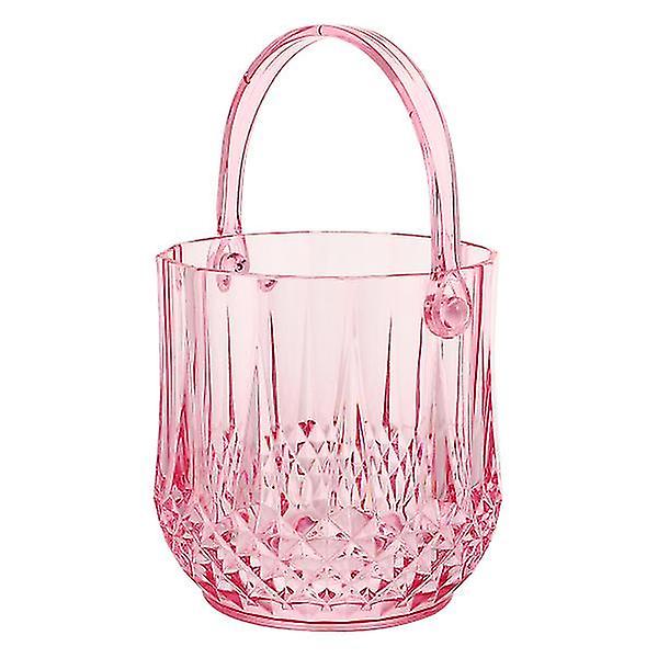 1pc Ktv Bar Acrylic Ice Bucket Round Acrylic Ice Bucket Creative Ice Barrel