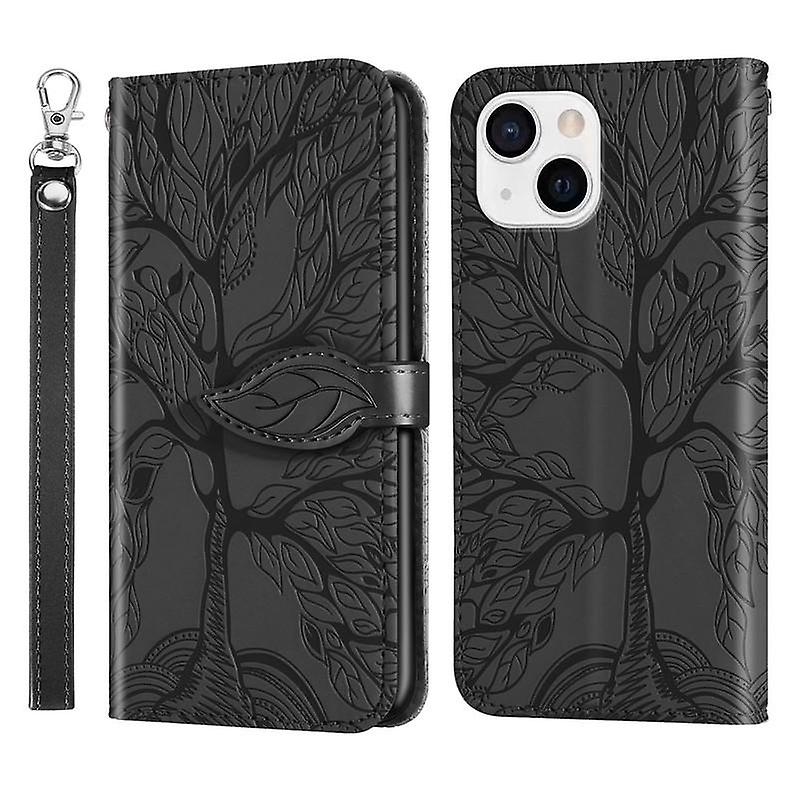 Wallet Case For iPhone 14 Plus 6.7 inch Premium PU Leather Flip Cover Life Tree