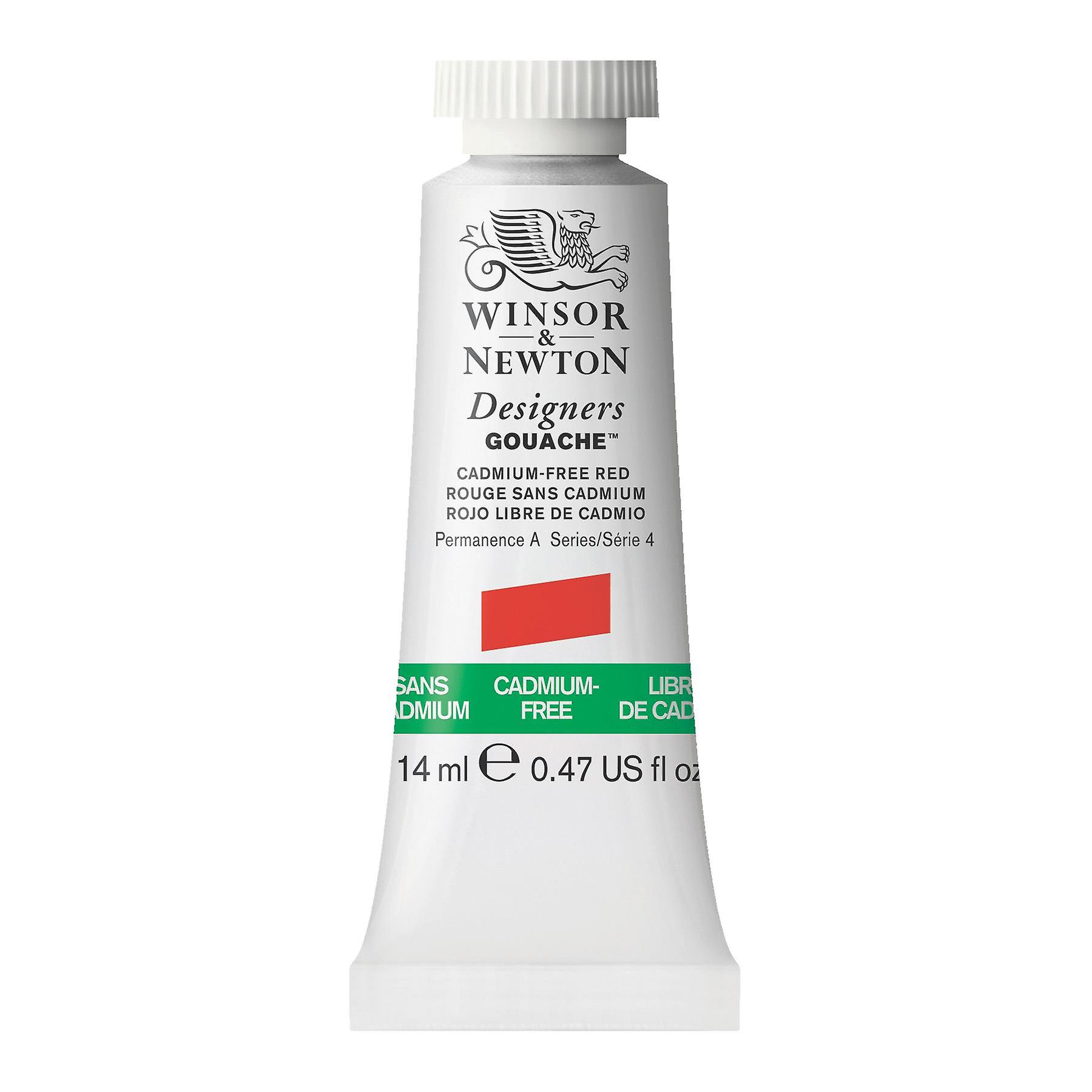 Winsor and Newton Designers Gouache Tube - Cadmium Free Red - 14ml