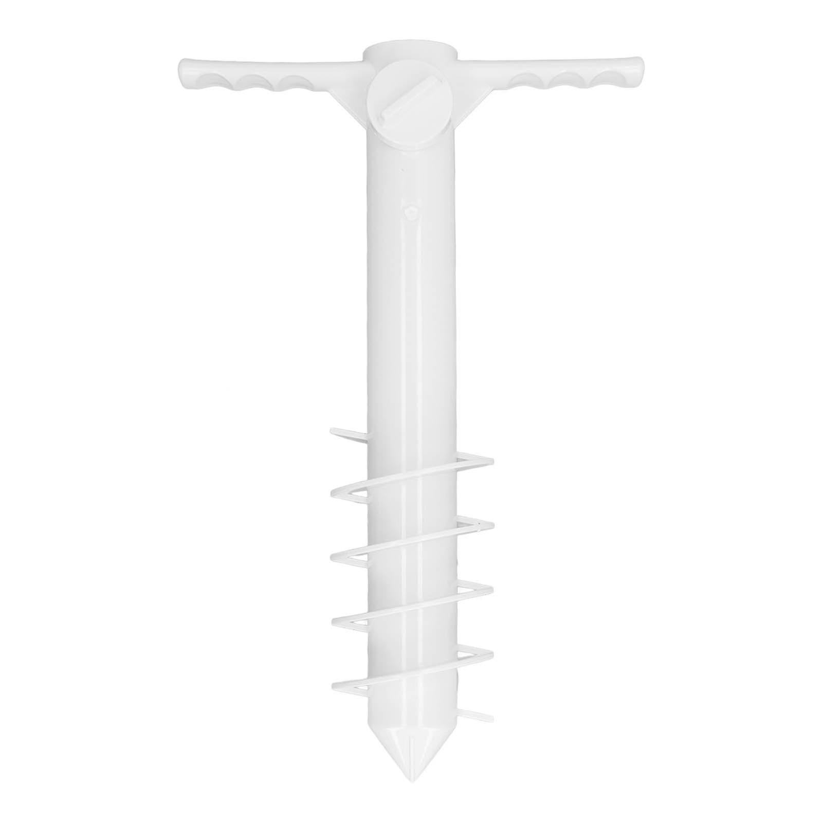 Support de parasol de plage multifonction avec ancre de sable et 5 vis en spirale pour plage, pelouse, parc aquatique