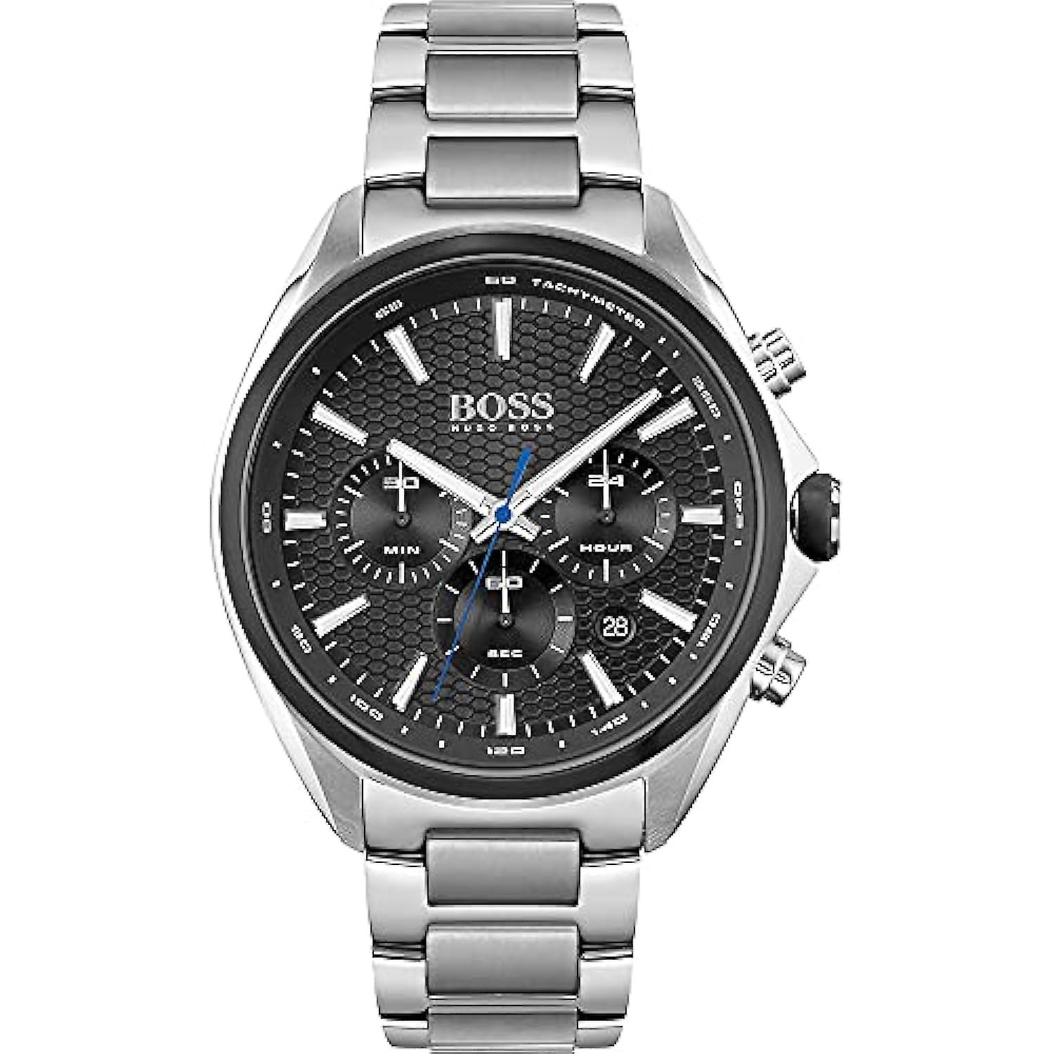 Hugo Boss Men's Silver Quartz Chronograph Watch With Stainless Steel Strap - 1513857