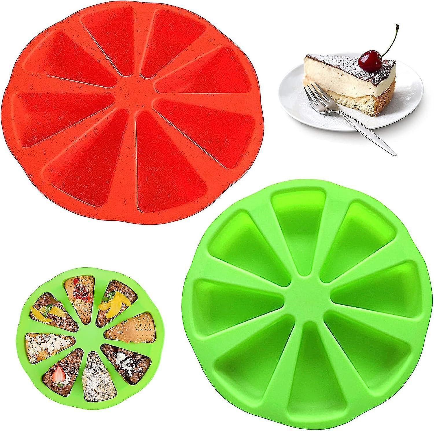 2 Pcs  Triangle  Silicone Baking Moulds