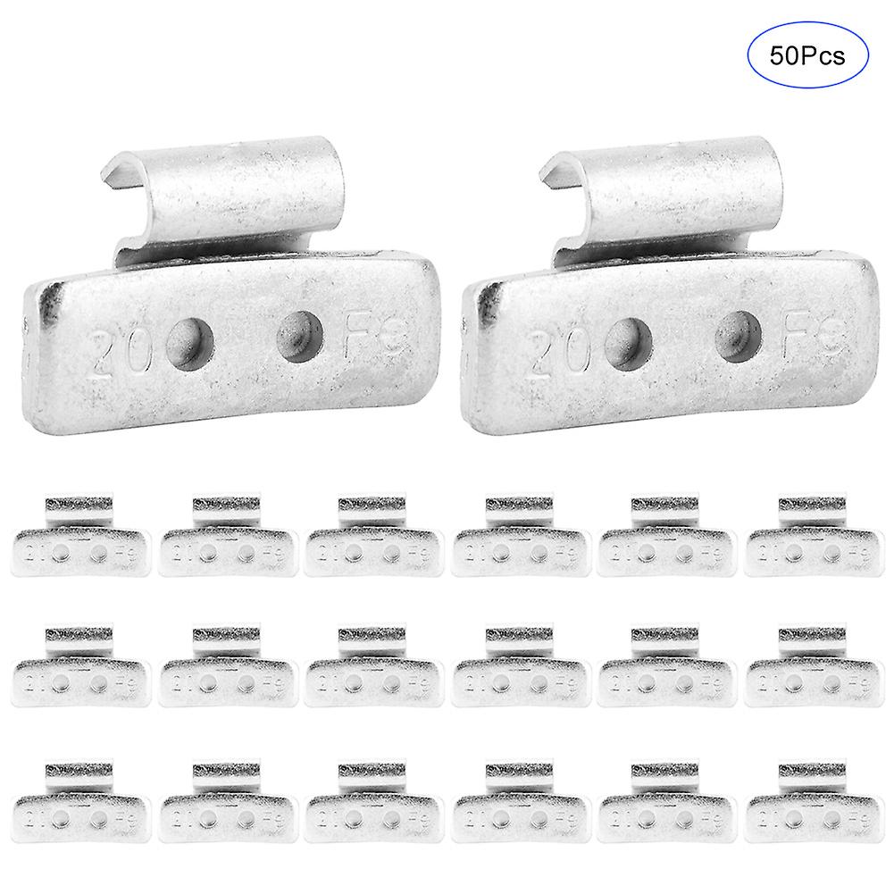 50pcs 20g/0.71oz P Style Tire Wheel ncing Weights Clip On ncing for Steel Wheels