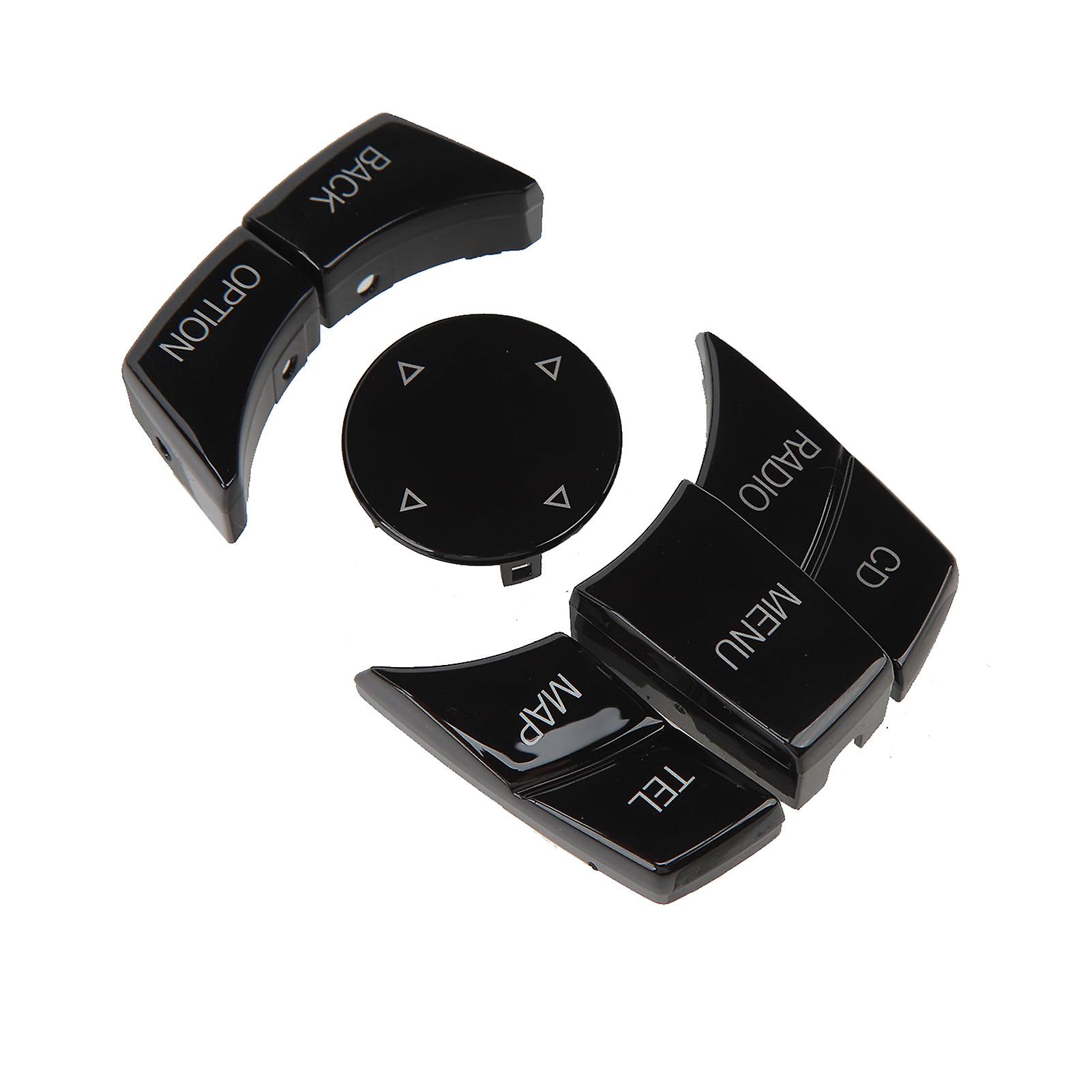 6PCS Central Multimedia Buttons Exquisite Surface Smooth Touch Control Knob Button Cover Fit for 1 3 5 6 Series Piano Black 