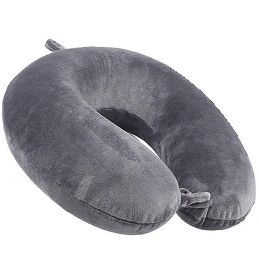 Memory Foam Neck Pillow Support Pillow, (Grey)
