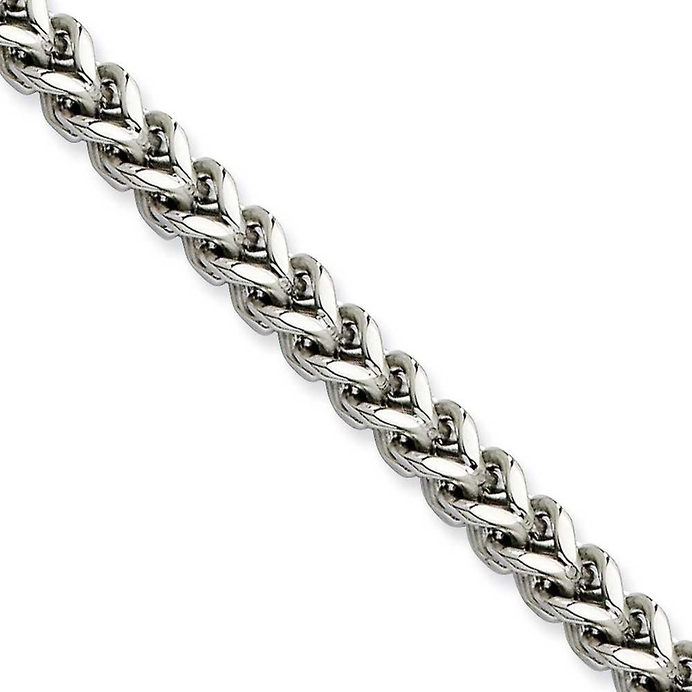 LZD 304 Stainless Steel Figaro Chain Bracelet - Gold 6mm With Lobster Clasp 7.8 Inch
