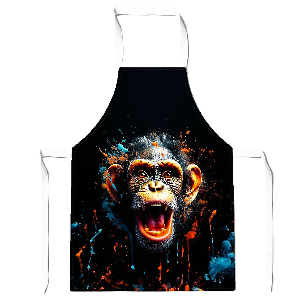 Monkey Face Splashart Apron
