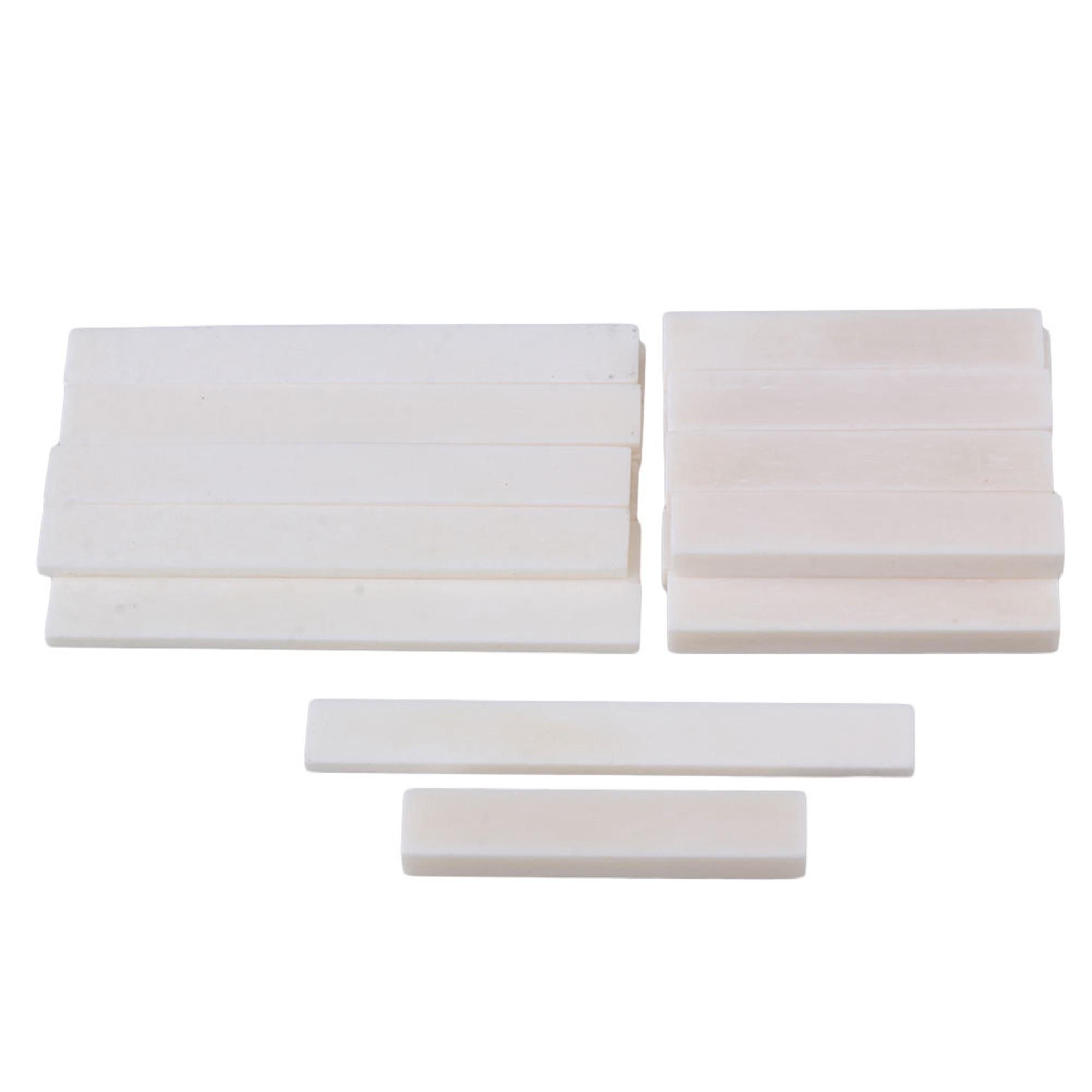 10 Sets White Guitar Parts Classical Guitar Blank Bone Nut and Saddle Set DIY