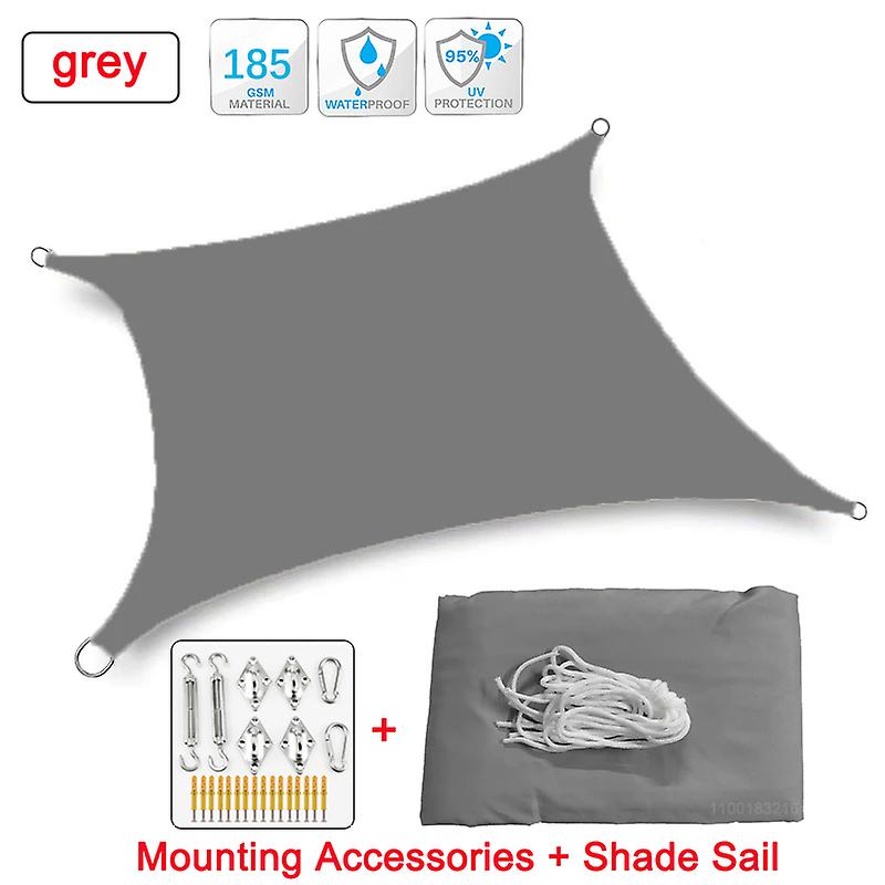 Outdoor Awning Waterproof Shade Sail Garden Awning For Patio Car Canvas Awning Rectangle Swimming Pool Awning Shade Sail 4x5m
