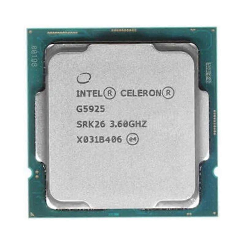 Celeron G5925 CPU - Socket LGA 1200 2 Cores 2 Threads 3.6GHz 2MB L3 Cache 58W.