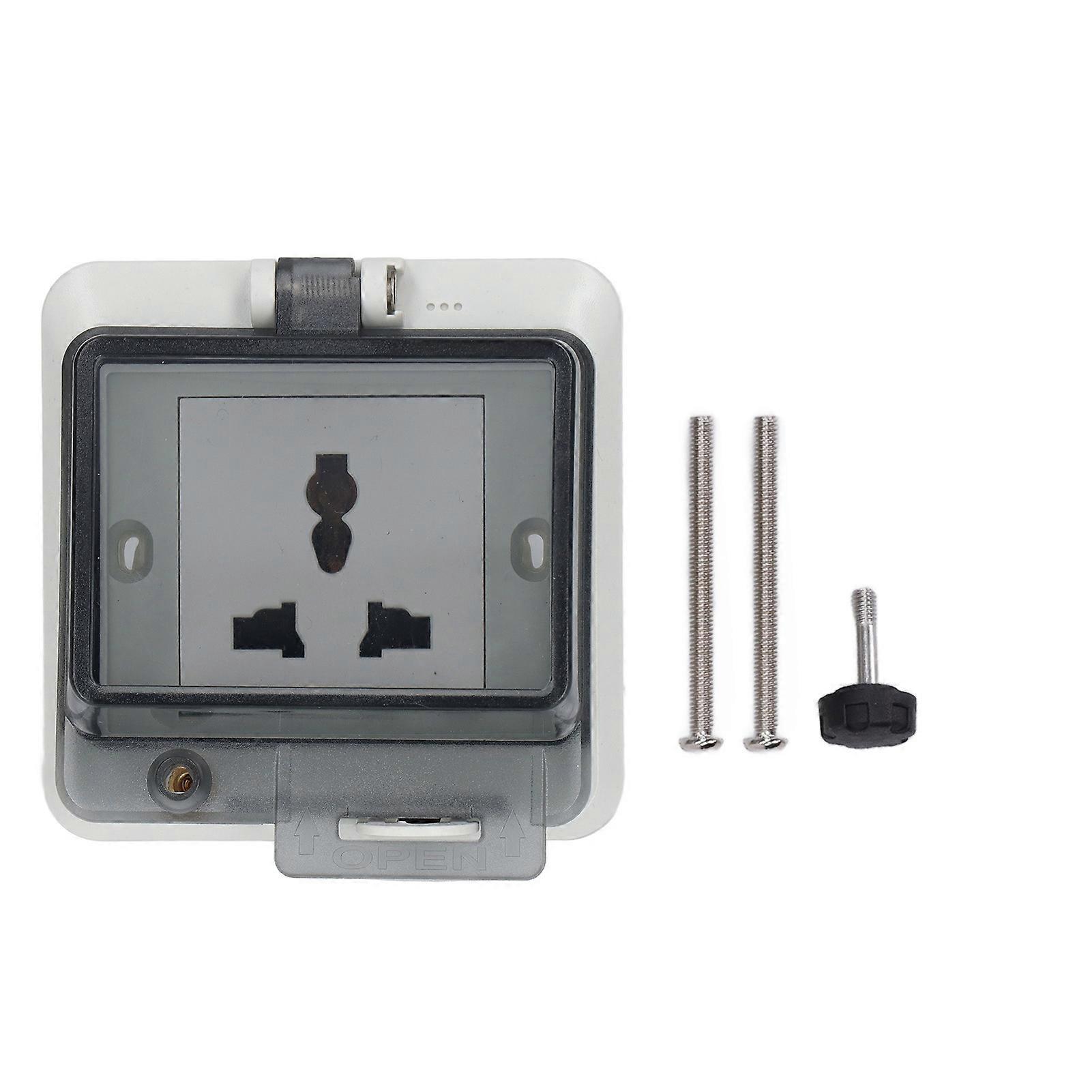 3 Hole Socket Multifunctional Waterproof Flame Retardant IP66 Socket with PC Shell 250V 13A