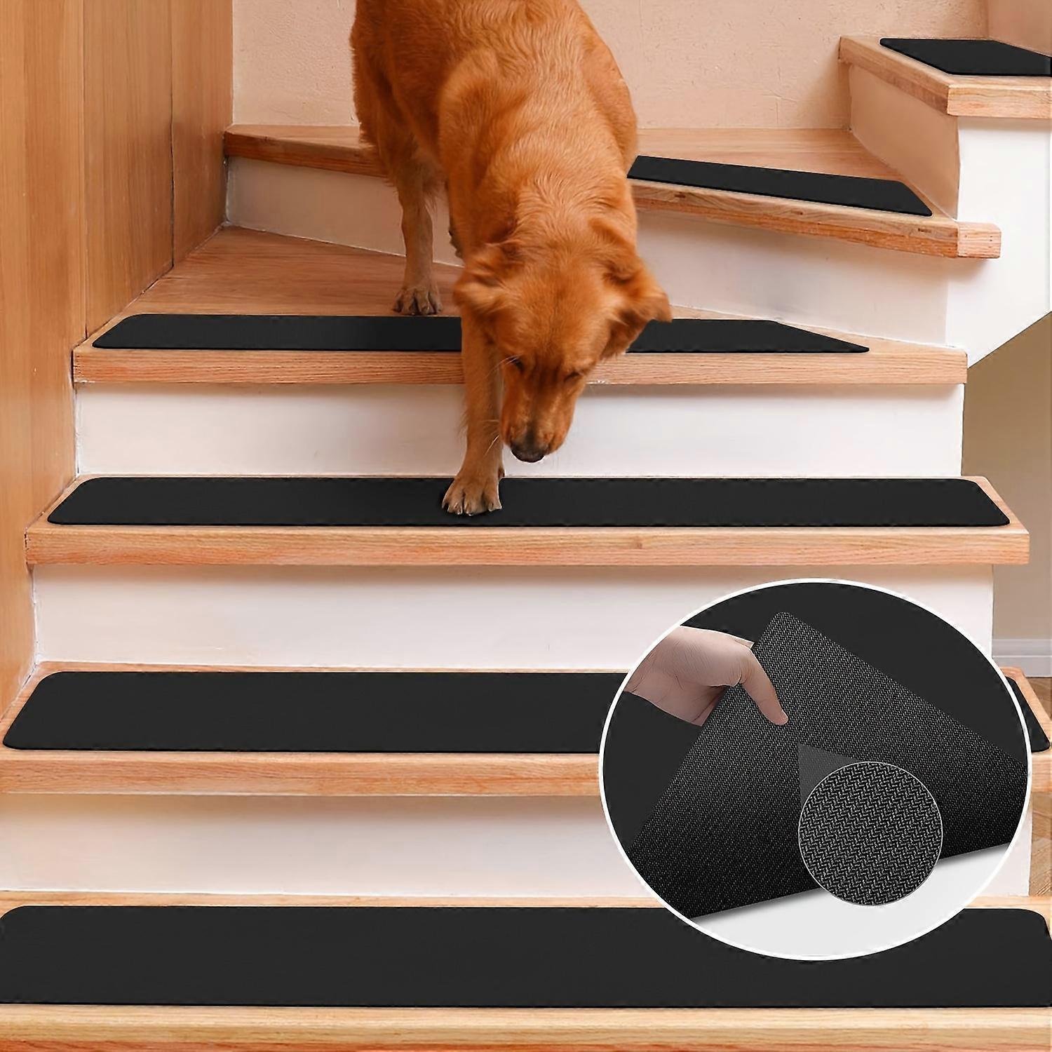 31x31 inch Premium Non Slip Stair Treads - Rubber Backed, Low Pile, Solid Color, Machine Made, Suede and Rubber Blend for Wooden Steps, Staircase Step