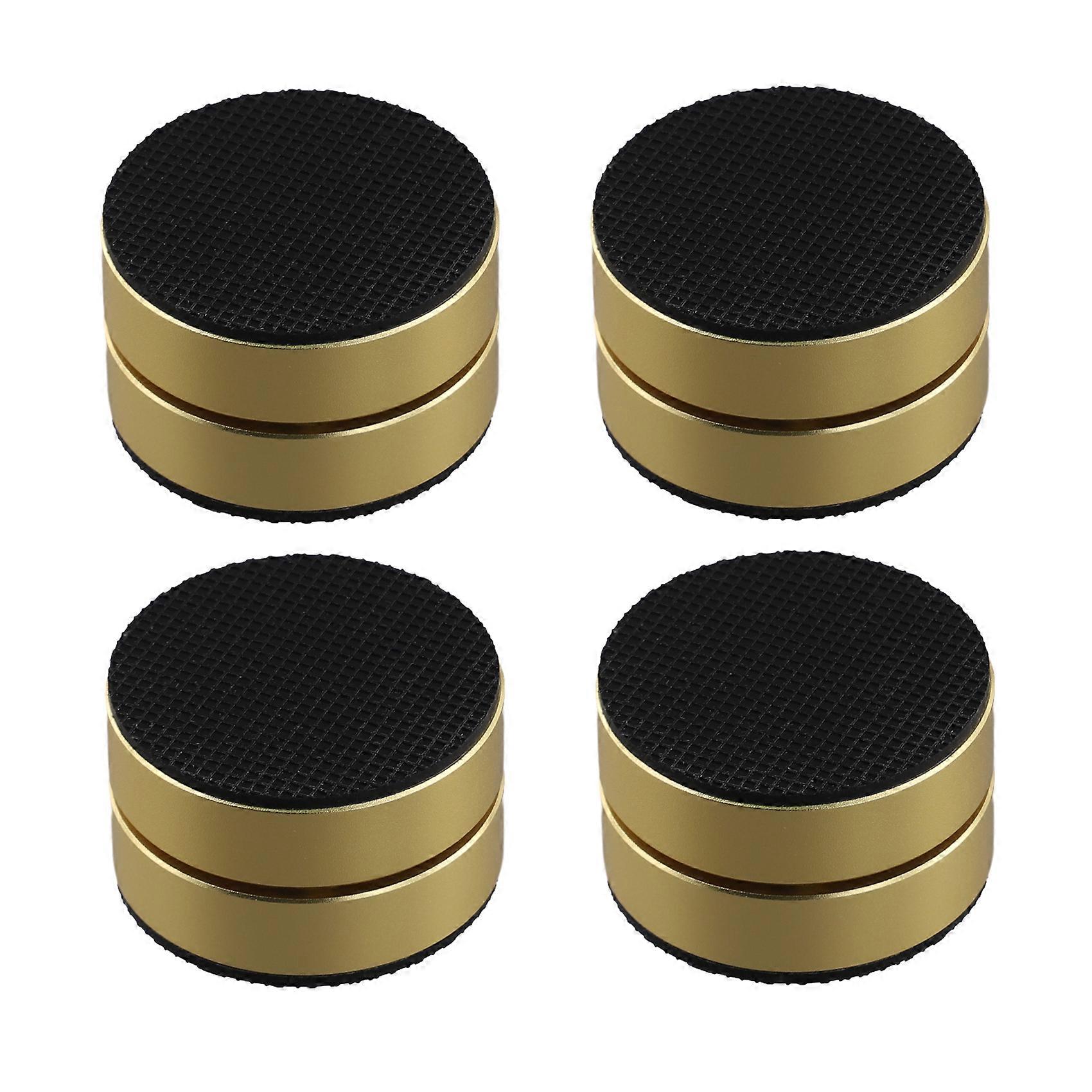 4Pcs Aluminum Alloy Shock-Absorbing Foot Studs, Sound System Foot Pads, 3-Point Steel Ball Support Amplifier Base Feet,B