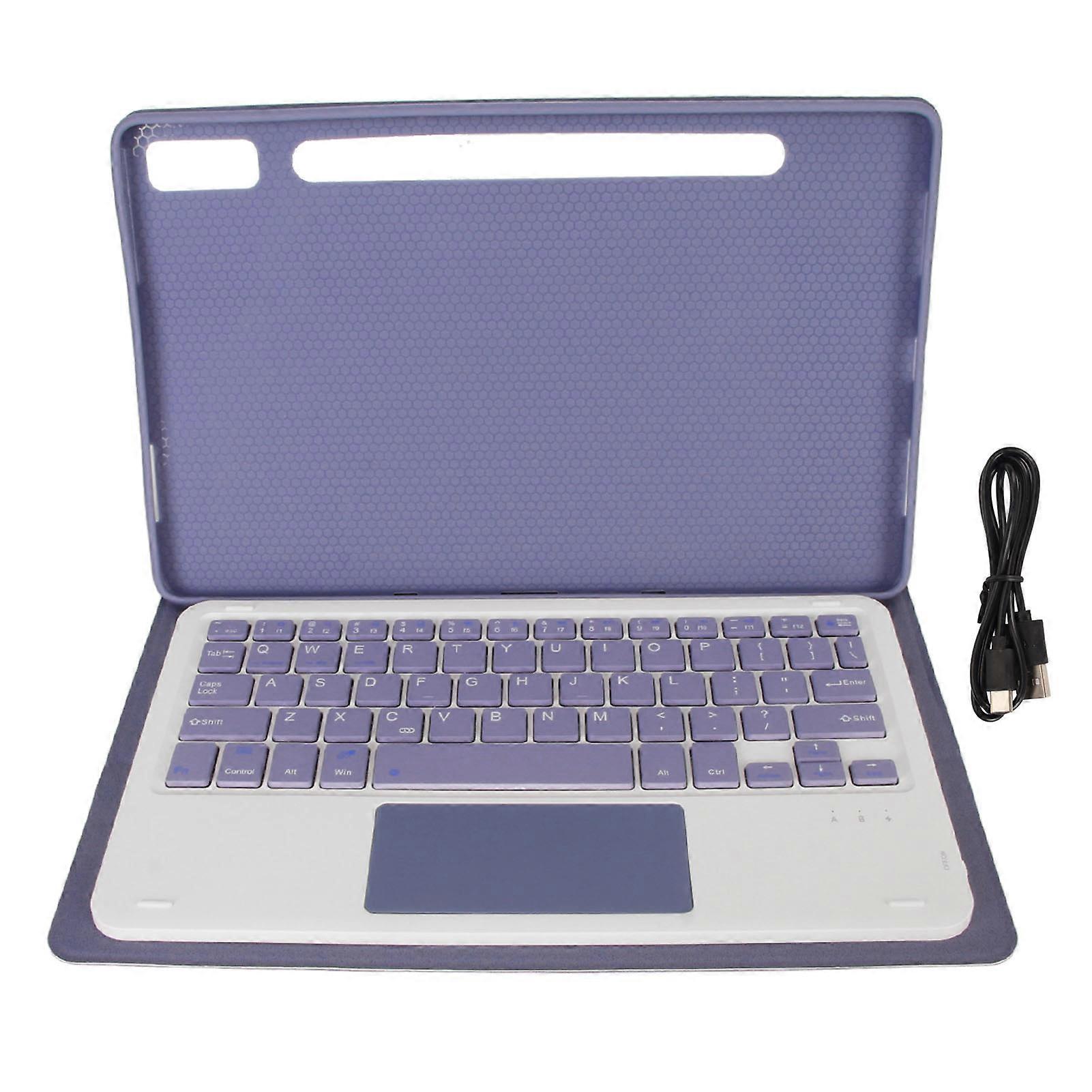 Tablet Keyboard Case for Lenovo for Tab P11 Pro Gen 2 for Pad Pro 2022 11.2in Tablet Case with Pen Holder Trackpad Purple