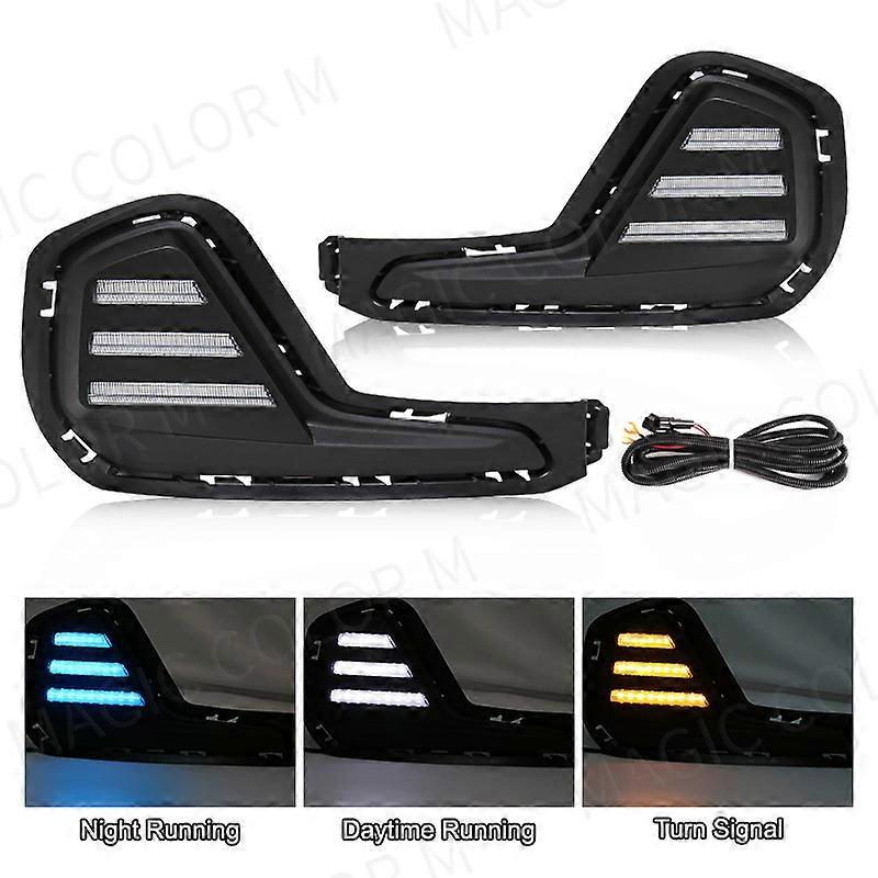 Set For Chevrolet Cavalier 2020 2022 2022 Daytime Running Lights Turn Signal Fog Lamp Cover LED DRL Car Styling